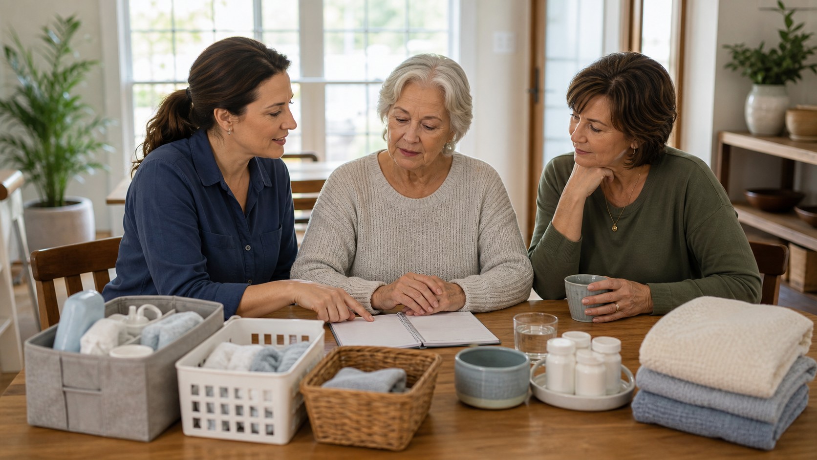 Editorial lifestyle image representing dining table care routine.