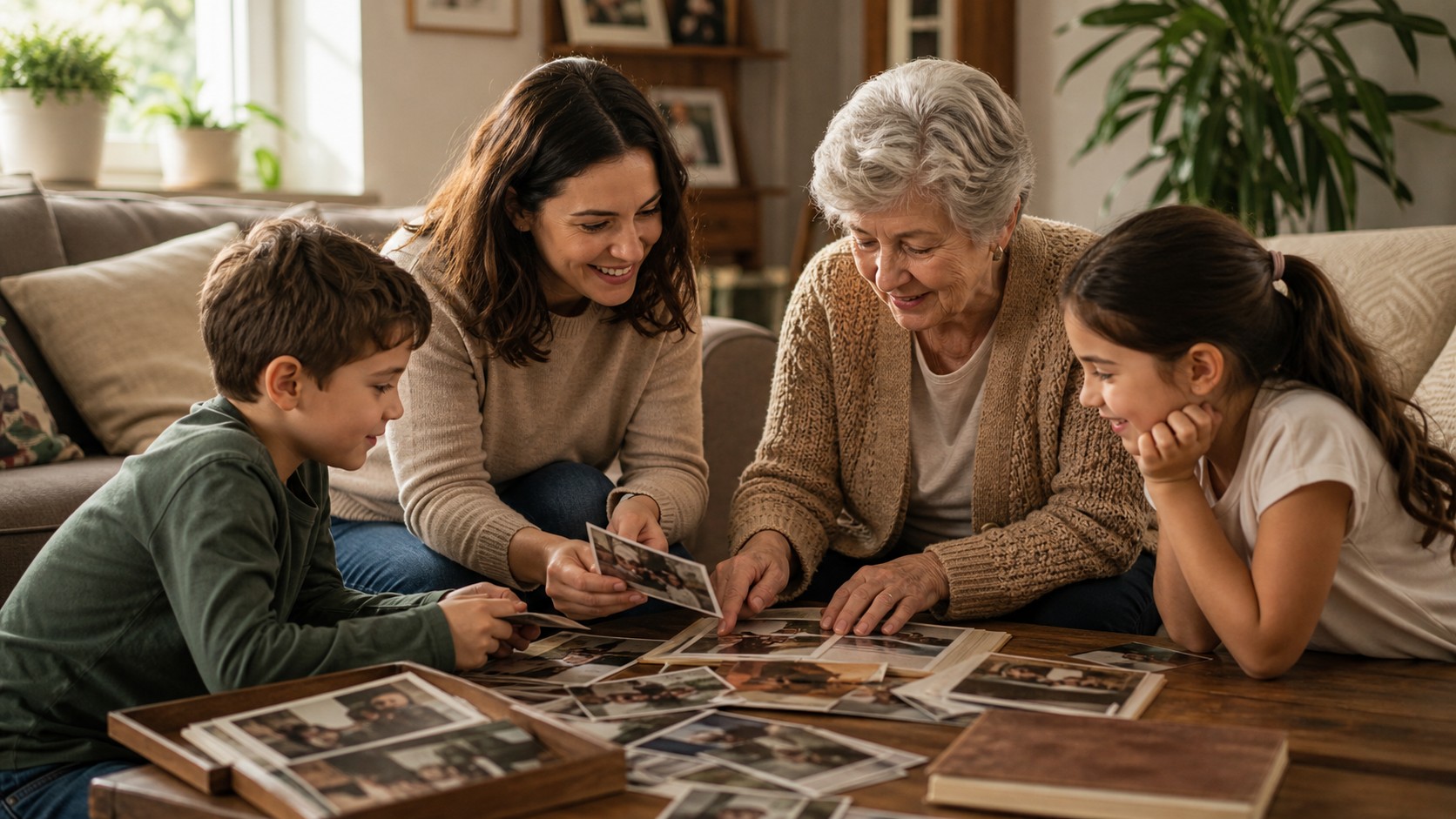 Editorial lifestyle image representing family memory table.